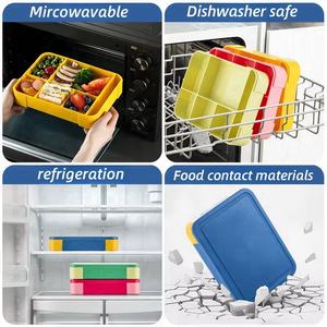 Icen QC03 PP Plastic Leak Proof Two Compartments <b>Microwave</b> Safe Food Containers Omie Bento Box Lunch Box With Heating - Product Image 6