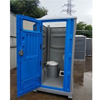 Unité de Douche Mobile Exécutive Portable avec Toilettes Chimiques et Cabine Sanitaire, Conteneur en Plastique Moderne pour Utilisation Extérieure