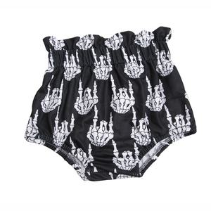 Combinaison à franges pour bébé fille, imprimé Halloween, en tissu doux, épaules dénudées, une pièce - Product Image 5