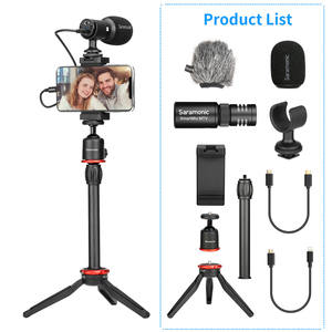 Saramonic-SmartMic <span class=keywords><strong>MTV</strong></span> profesional para teléfono inteligente, kit de vídeo para iPhone, Android, youtube, podcast, grabación en directo - Product Image 2
