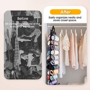 Organisateur de rangement suspendu pour leggings de yoga, vêtements, t-shirts, serviettes, sous-vêtements, pour placards - Product Image 2