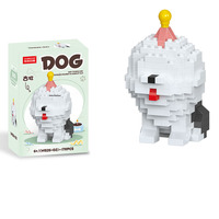 Ensemble de briques LeleBrother, chien personnalisé en 3D, blocs de construction pour enfants, jouet pour chat, figurine de chat miniature, puzzle d'empilage, jeu créatif