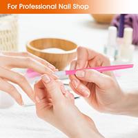 En gros Coloré En Caoutchouc Dur À Pointe En Plastique Poignée Manucure Professionnel Nail Art Outil Cuticule Poussoir Nettoyant