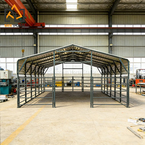 도매 맞춤형 공장 직판 저렴한 가격 용융 아연 도금 야외 말 마구간 금속 가축 쉼터 - Product Image 6