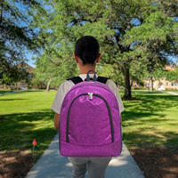 Sac à dos d'école pour filles léger et durable pour les voyages en plein air, sac à dos scintillant avec poche pour bouteille d'eau