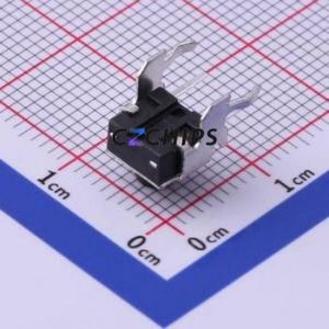 TS-1093A-A5B3-D2 Tactile Switch Through hole,6x6mm Switch Single Pole Single Throw Round Button Right Angle Insert 6mm - Product Image 2