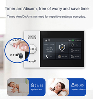 Système d'Alarme Domestique Anti-Intrusion Sans Fil & Filaire, Détecteur RFID, Clavier Tactile TFT, 10 Langues, 433MHz, Compatible Alexa, Wi-Fi GSM