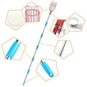 Testa raccoglitrice di frutta portatile cesto profondo ideale per la raccolta di mele, pesche, agrumi e pere in frutteti e giardini domestici - Product Image 2