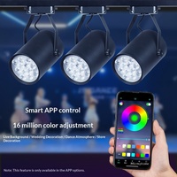 Projecteurs en aluminium colorés pour scène, studio de danse, bar, lounge, KTV, éclairage sur rail à changement de couleur automatique, éclairage ambiant RGB