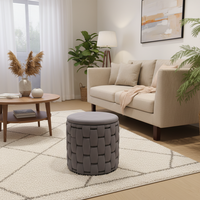Pouf ottoman moderne en tissu velours, tabourets pouf, pouf de sol
