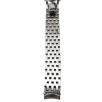 Bracelet de montre de remplacement fin et poli en acier inoxydable à sept maillons courbés brillants pour montres habillées pour femmes