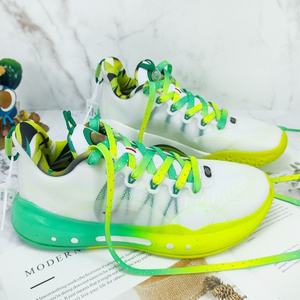 Cordones Planos de Poliéster Verde Lima Modernos con Diseño Floral de Flores Coloridas, Cordones Personalizados para Zapatillas Deportivas de Mujer y Hombre - Product Image 3