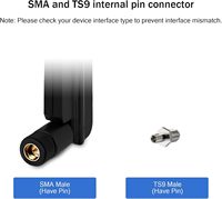 Antenne cellulaire pliable en caoutchouc 700-2700 MHz avec connecteur et gain de 7 dBi pour routeur Wi-Fi