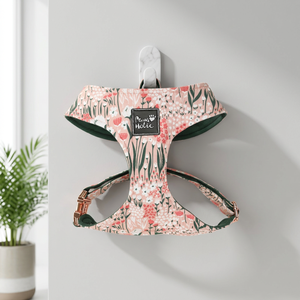 Premium Comfortable Cotton Floral <b>Dog</b> Harness Cat Harness Adjustable Small Size Cute Design Buckle Closure for Pets Wholesale - Product Image 1