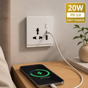 Prise intelligente Tuya Zigbee WiFi, type 86, 1, 2, 3 ou 4 voies, 13A, prise murale, 20W PD Type C, charge rapide, moniteur d'énergie, compatible Alexa et <span class=keywords><strong>Google</strong></span> - Product Image 3