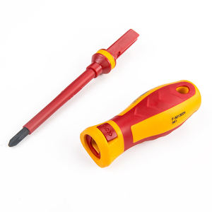 VDE Set alat tangan pemotong listrik, 13 buah alat perbaikan baja Vanadium krom 1000V casing keras OEM GS - Product Image 3