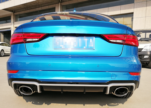 Diffusore per Audi <span class=keywords><strong>A3</strong></span> Aggiornato a Diffusore RS3 per Audi <span class=keywords><strong>A3</strong></span> 8V S-Line 2017-2019 Nero Lucido Diffusore Posteriore per Audi <span class=keywords><strong>A3</strong></span> 8V - Product Image 2