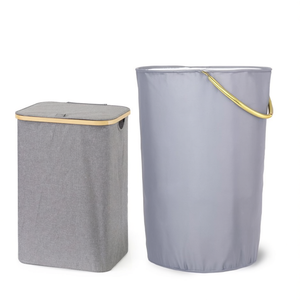 Panier à linge en tissu (40x33x60cm) Gris Art.12 - Product Image 2