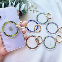 Support magnétique portable en forme de serpent léopard pailleté pour prise MagSafe iPhone