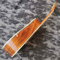 Guitare acoustique en bois de koa massif avec incrustation d'arbre de vie en nacre, corps Dreadnought D de 41 pouces, touche en ébène, bordure en nacre