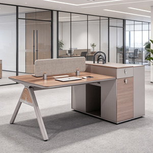Muebles de Oficina Comerciales, Escritorio de Trabajo para <span class=keywords><strong>4</strong></span> Personas, Escritorio Modular Moderno para Espacios Abiertos de Oficina - Product Image 2