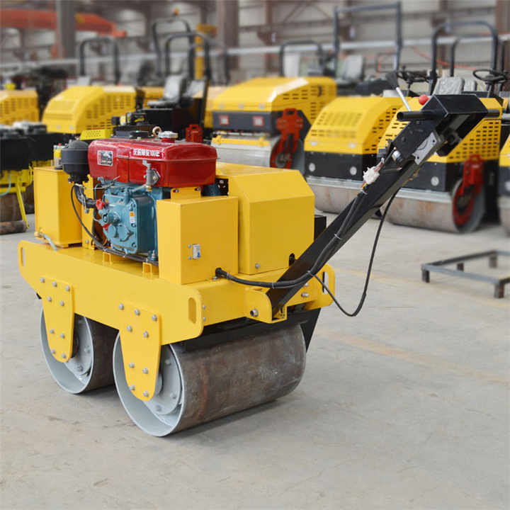 Walking Behind Double Drum Vibratory diesel Engine Small Compaction ...