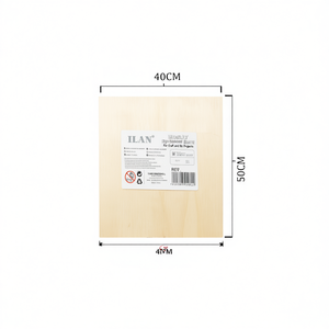 Pannello rettangolare in compensato Iln 40x50x0,4 cm per progetti artigianali e fai da te - Product Image 2