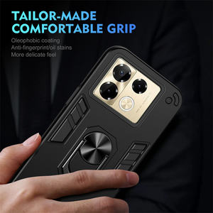 Hybrid TPU PC Armor Phone Case Anillo magnético Cubierta de protección anticaída para Infinix <span class=keywords><strong>Note</strong></span> 50s 50x50 Pro 50 Pro + 40 - Product Image 4