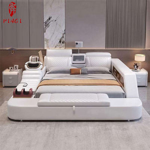 <span class=keywords><strong>Cama</strong></span> Inteligente de Lujo con Proyector, Tapizada en Cuero Suave, Multifuncional, con Masaje, Almacenamiento Seguro, Bluetooth y Tatami para un Dormitorio Confortable - Product Image 5