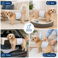 Bandes de protection jetables super absorbantes anti-marquage pour chiens mâles, couches pour chiots, tailles XXS-XXL, vente en gros usine