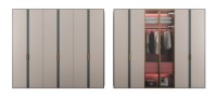 Mobilier de Chambre Haut de Gamme Sur Mesure Design Moderne Armoire-Dressing de Luxe avec Porte Vitrée