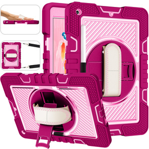 Ốp máy tính bảng iPad 9.7 inch (thế hệ thứ 5/thứ 6, 2017/2018) chống sốc với tay xoay 360 °, chân đế & dây đeo vai có thể tháo rời - Product Image 1