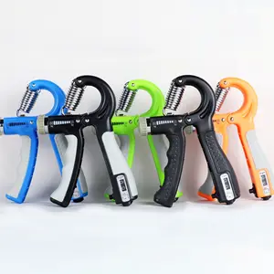 Gripper digital counter adjustable R bentuk berolahraga otot pengembang pegangan kekuatan kereta memperkuat lengan bawah latihan pegangan tangan