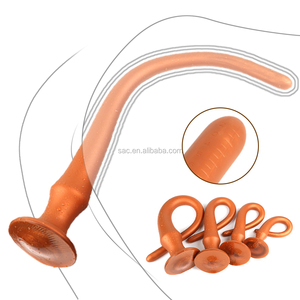 4 Misure Super Lunghi Giocattoli Erotici in Silicone Liquido Morbido Oro Nero per Stimolazione Profonda del Punto G Vaginale e Anale per Donne - Product Image 3
