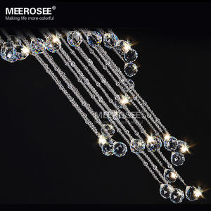 MEEROSEE Moderne Long Plafonnier <span class=keywords><strong>G9</strong></span> Verre Lustres de cristal Éclairage de luxe Lampe d'escalier Lamparas de Techo MD2219 - Product Image 3