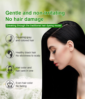 VOJO Herbal Bubble Shampooing colorant pour cheveux bruns et noirs 100% Gris Couverture Bulle Couleur des cheveux Couleur longue durée Facile à utiliser