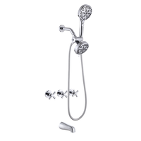 Systèmes de douche en laiton personnalisables économie d'eau pommeau de douche à effet pluie haute pression ensemble de douche de salle de bain en cuivre
