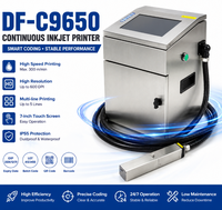 Imprimante jet d'encre continu haute vitesse DF-C9650, machine industrielle CIJ automatique pour l'impression de dates, de lots, de codes-barres et de codes QR sur plastique