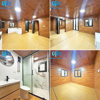 Watermerk gecertificeerd 20ft 40ft kant-en-klare prefab modulaire woning met keuken, badkamer en uitbreidbare containerhuis