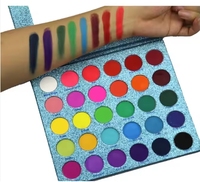 Palette de fards à paupières à paillettes pressées végétaliennes avec logo personnalisé Ombre à paupières caméléon scintillante en finition poudre Marque propre