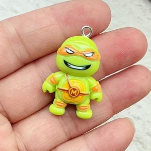 Charmes en résine HP0150, mignons et doux, tortues mutantes, pendentifs, dessins animés pour enfants, anime, fabrication de bijoux DIY, fournitures artisanales, accessoires - Product Image 3