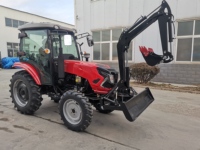 Tracteur agricole 4x4 60 CV avec pelle, prix avec la meilleure qualité, tracteur agricole 4 roues motrices à vendre