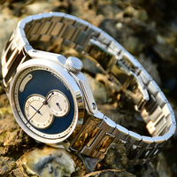 Montre à Mouvement Automatique MIYOTA 82S7, Glace Saphir Doublement Bombée, Fond Vissé avec Fond Squelette en Saphir, Diamètre 40mm