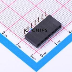 PM254-1-07-W-8.5 Pin Socket Bent Lead Through Hole,P=2.54mm Connector 1x7P 2.54mm Square Hole Right Angle Insert - Product Image 1