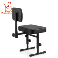 Banc de piano professionnel réglable avec cadre en acier inoxydable, dossier et assise rembourrée en cuir PU noir, taille adulte, pour usage domestique et en studio