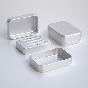 Jabonera Metálica Ecológica de Aluminio con Drenaje Ventilado para Jabón en Barra Orgánico, Envase Metálico - Product Image 5