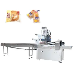 RJ500-F 수평 베개 플라스틱 필름 흐름 소프트 프레첼 옥수수 빵 토스트 포장 기계