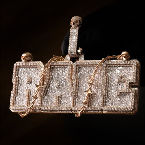 Rosé<span class=keywords><strong>gold</strong></span> 925 Sterling Silber Benutzer definierte kubanische Glieder kette 20mm Vvs Moissan ite Diamond Ice Halskette Herren Hip Hop Fine Chains Halsketten - Product Image 5