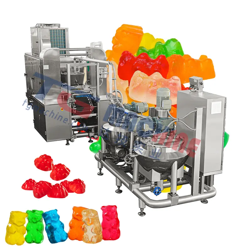 Máquina de producción de caramelos de gomitas vitamínicas con sabor de producto mejorado, máquina de gomitas de escritorio