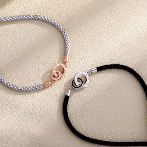 Dylam Hot Selling <b>Men</b> Women Gift Trending Designer Lover Charms Jewelry Custom S925 Silver 5A CZ Couple Bracelets - Product Image 2